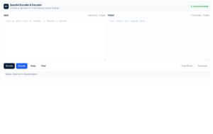 ToolNTip Base64 Encoder and Decoder online tool interface